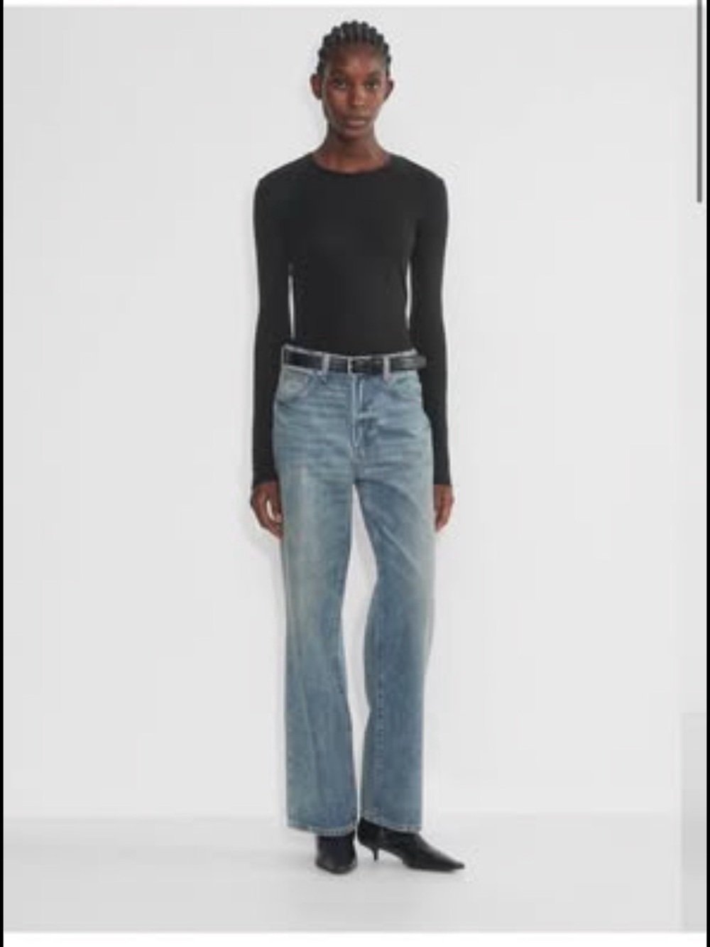 Aritzia Light Blue Wide-Leg Jeans